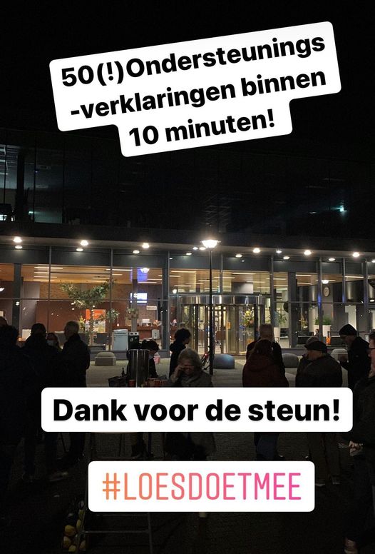 ondersteuningsverklaring gemeentehuis